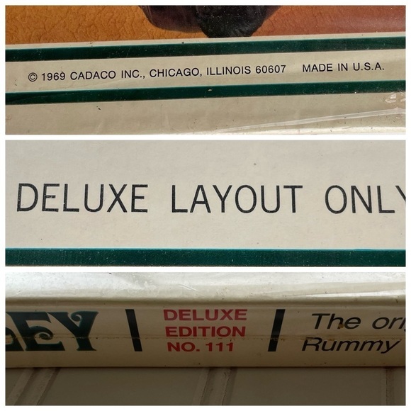 Tripoley Cadaco Board Game Rummy Hearts Poker Deluxe Layout No. 111 New 1969 - Picture 6 of 7